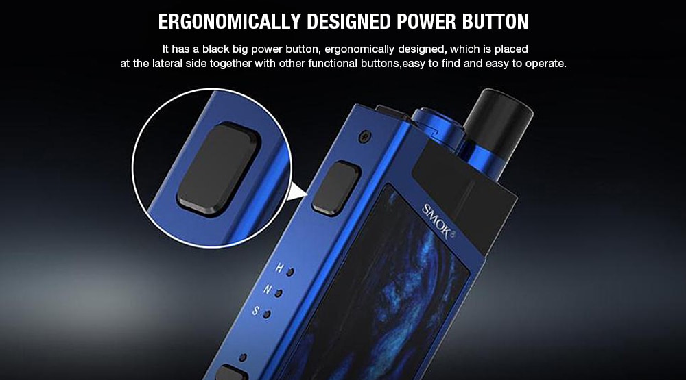 Smok Trinity Alpha Pod System Kit 1000mAh Amp 2.8ml EU Edition- Blueberry Blue
