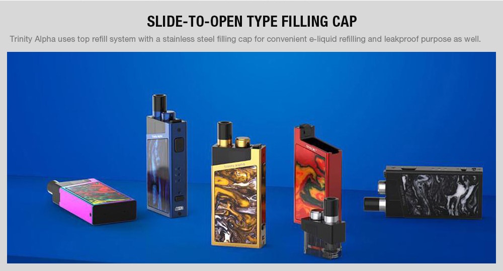 Smok Trinity Alpha Pod System Kit 1000mAh Amp 2.8ml EU Edition- Blueberry Blue