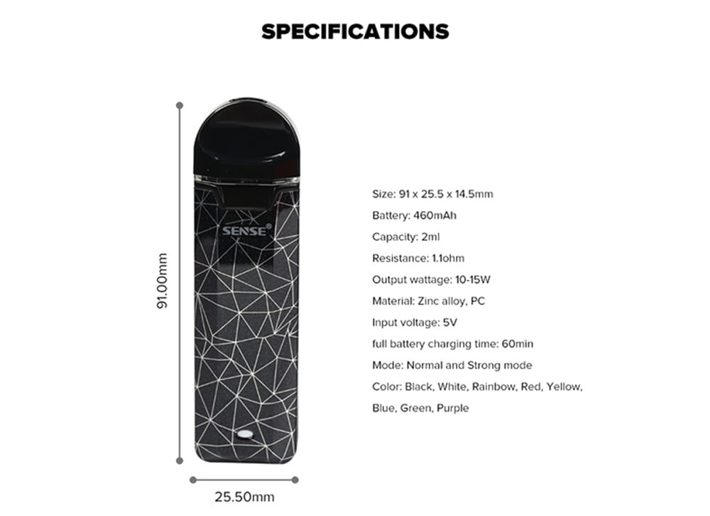 sense Sidekik Vapor Pod Device 460mAh- Green