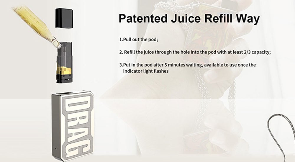 voopoo DRAG Nano Pod Kit 750mAh 1ml TPD Edition- Silk Blue