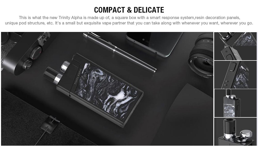 Smok Trinity Alpha Pod System Kit 1000mAh Amp 2.8ml EU Edition- Black