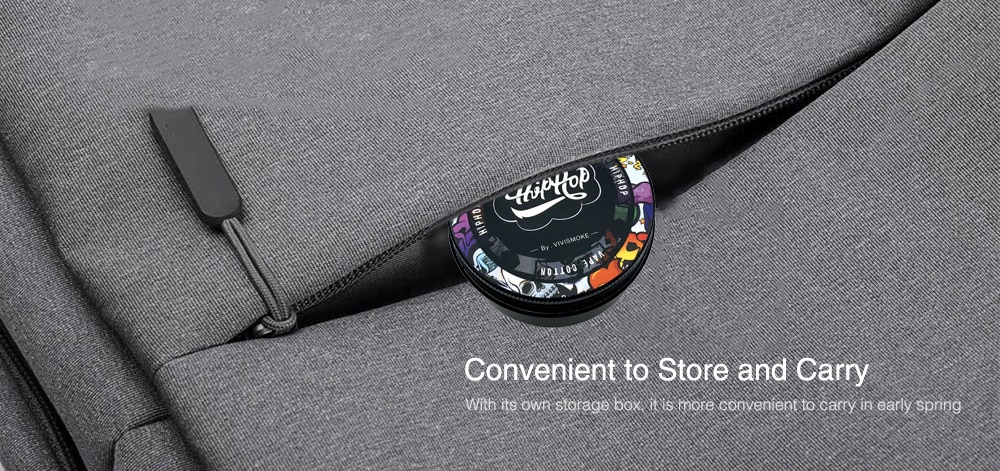 Vivismoke Vape Long Fiber Noodles Style Puffy Cotton- Black