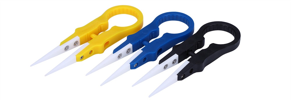 Teflon Ceramic Tweezers DIY Tool with Screwdriver for E Cigarette Atomizer- Black