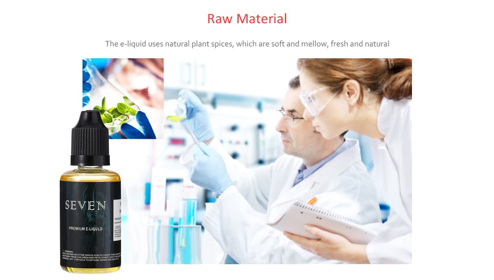 SEVEN RY4 Style Flavor E-juice E-liquid for E Cigarette- Transparent 30ml 3mg