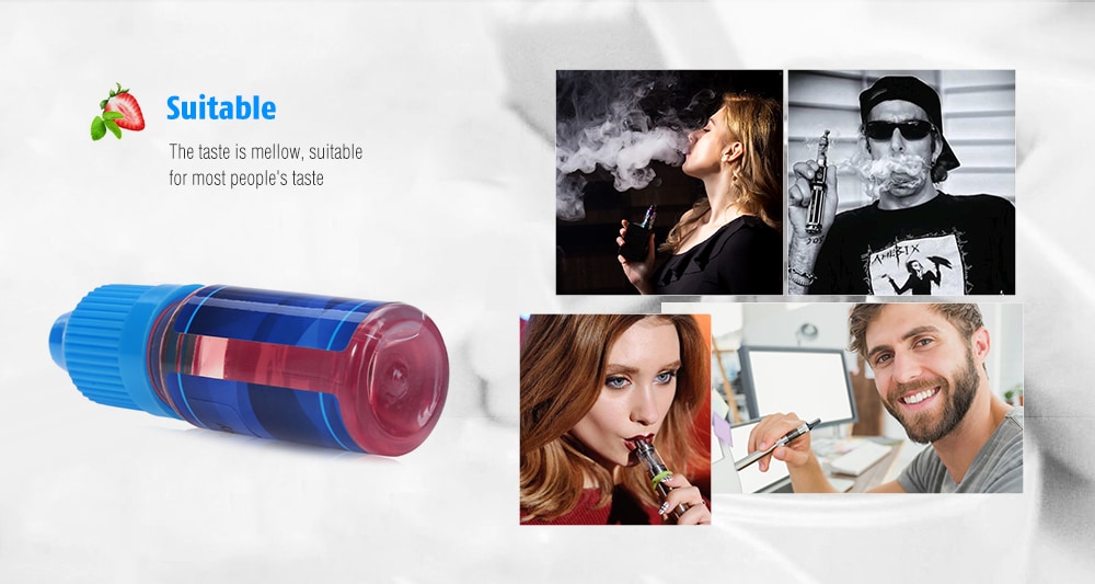 Pirate Pink Lady Strawberry with Mint Flavor E-liquid E-juice E Cigarette Accessory- Transparent 10ml 0mg