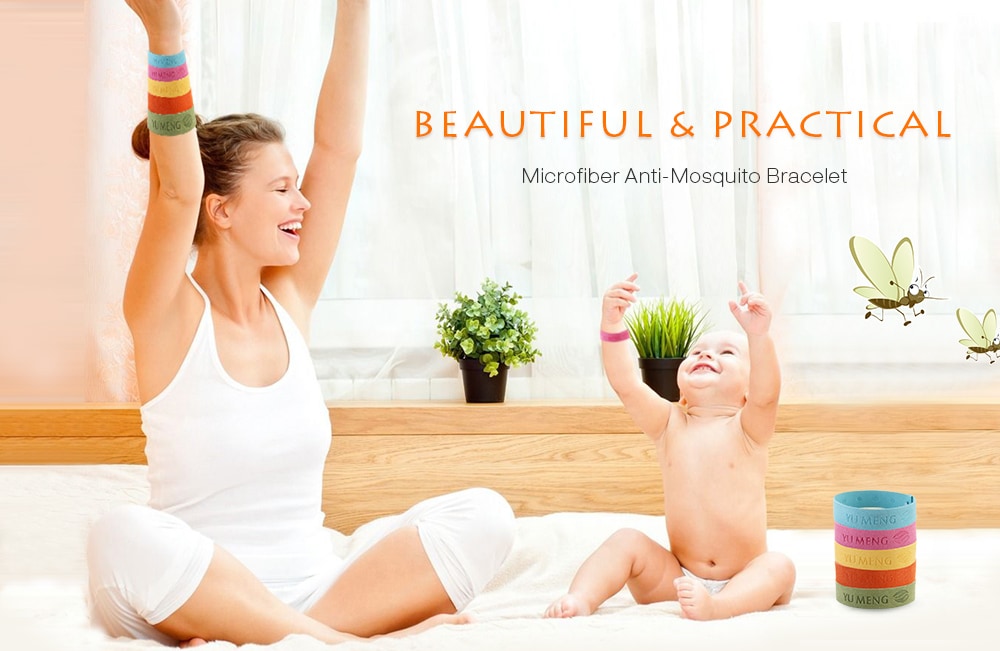 Microfiber Anti-Mosquito Bracelet- Orange