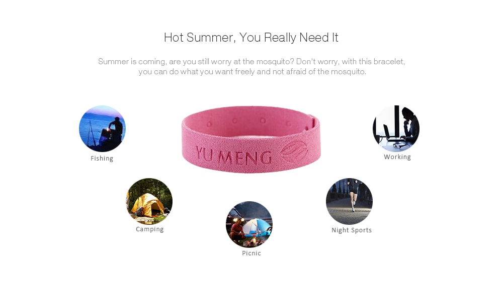 Microfiber Anti-Mosquito Bracelet- Orange