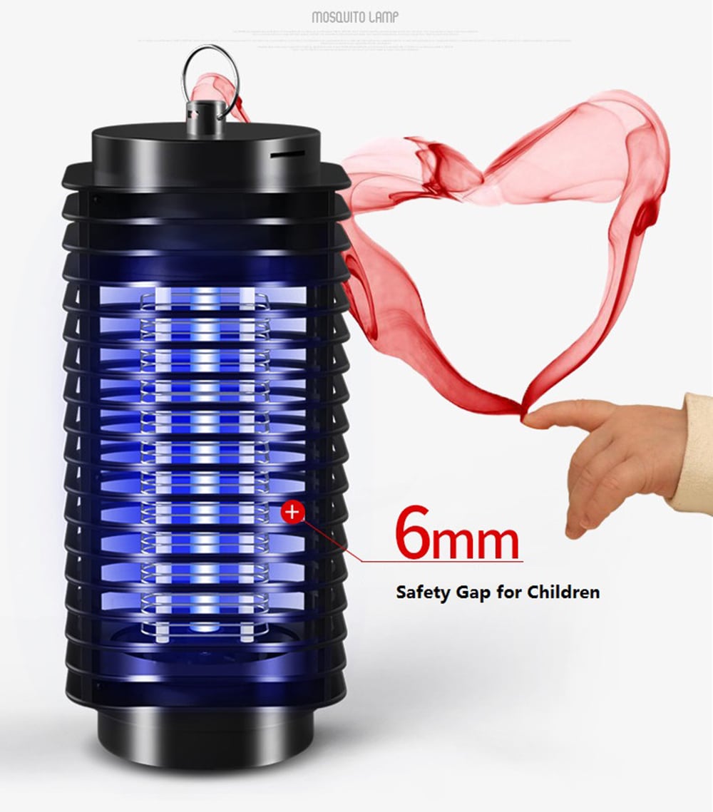 NT - 8 Photocatalyst Electronic Mosquito Killer Indoor Bug Zapper Lamp - Black US PLUG 110V