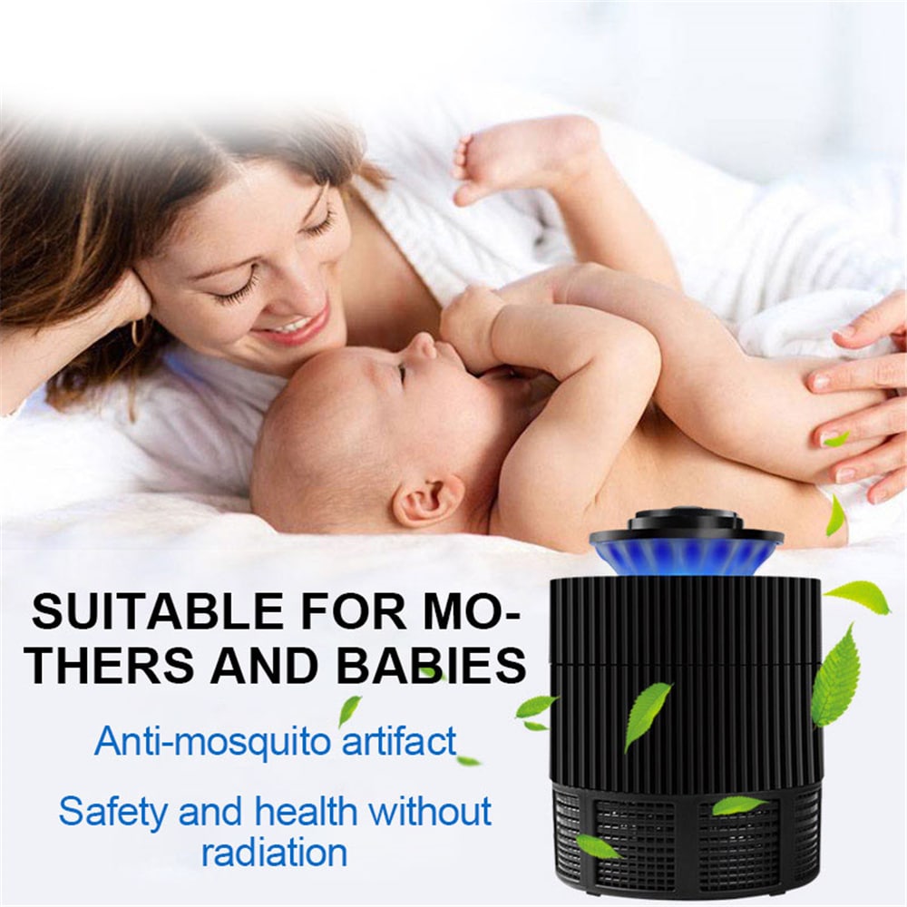 USB Photocatalyst Killer  Mosquito LED Light Trap  Pest Control- Black