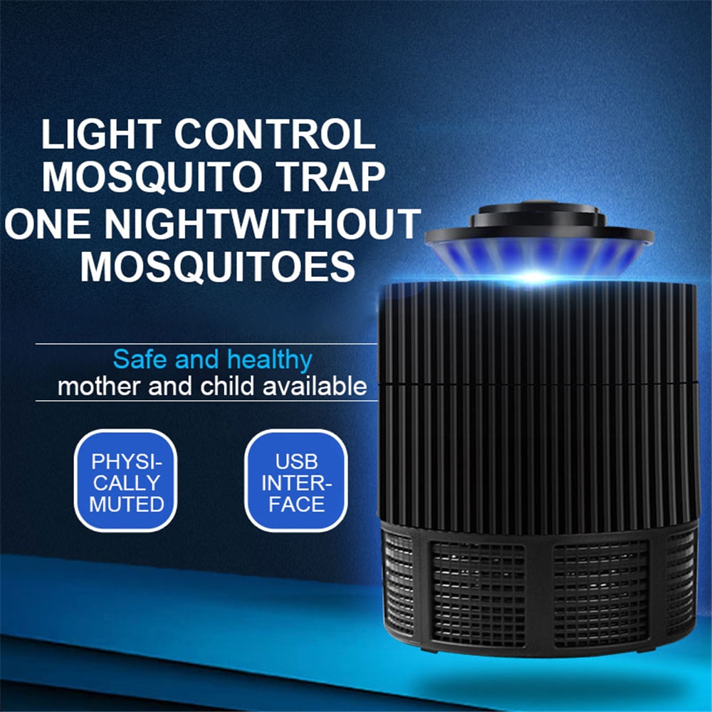 USB Photocatalyst Killer  Mosquito LED Light Trap  Pest Control- Black