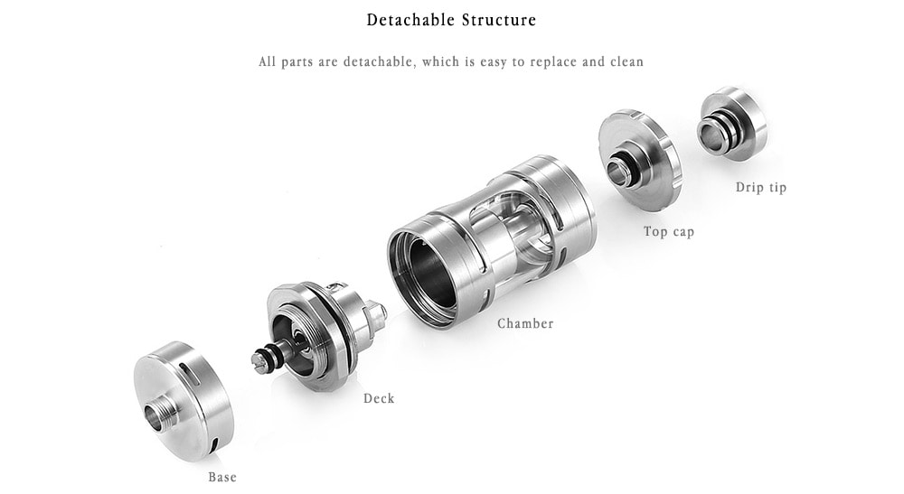 SER V4 RTA with Top Filling Design / Bottom Adjustable Airflow / 4.5ml for E Cigarette- Black