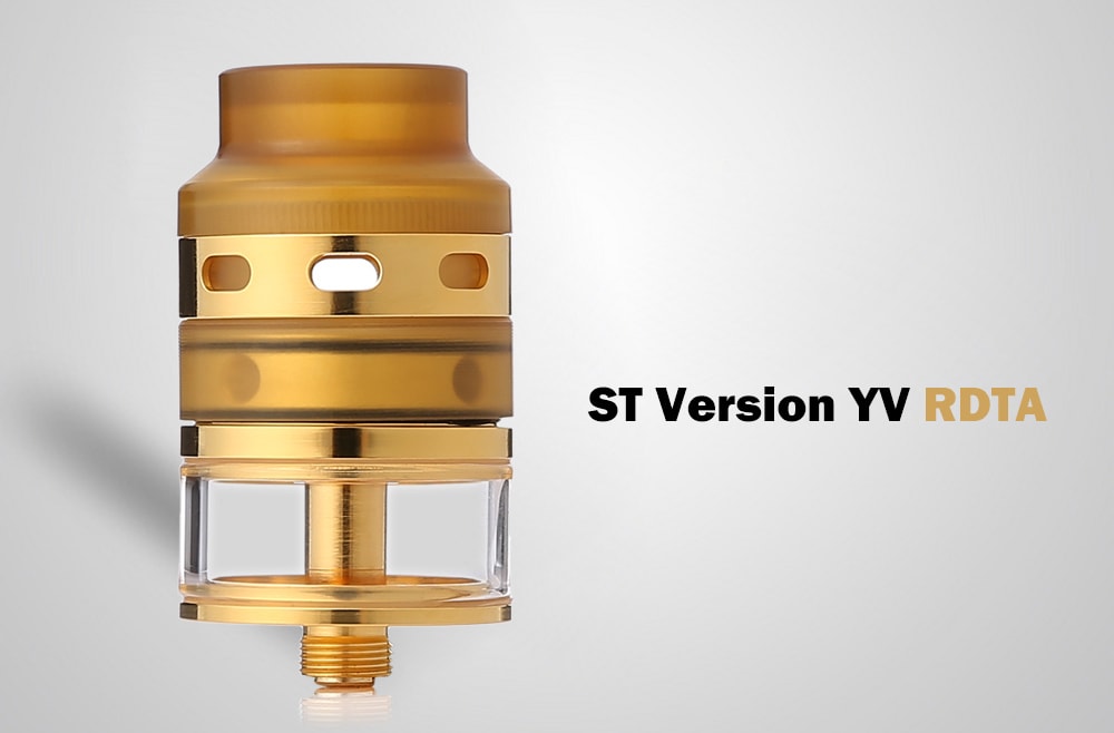 ST Version YV RDTA with 3ml / Top Adjustable Airflow for E Cigarette- Golden