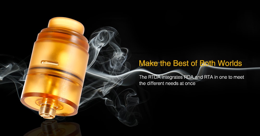 Pertri RDTA Atomizer with 2.5ml Capacity for E Cigarette- Saffron