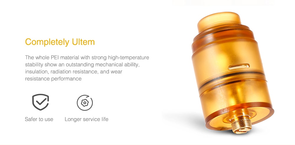 Pertri RDTA Atomizer with 2.5ml Capacity for E Cigarette- Saffron