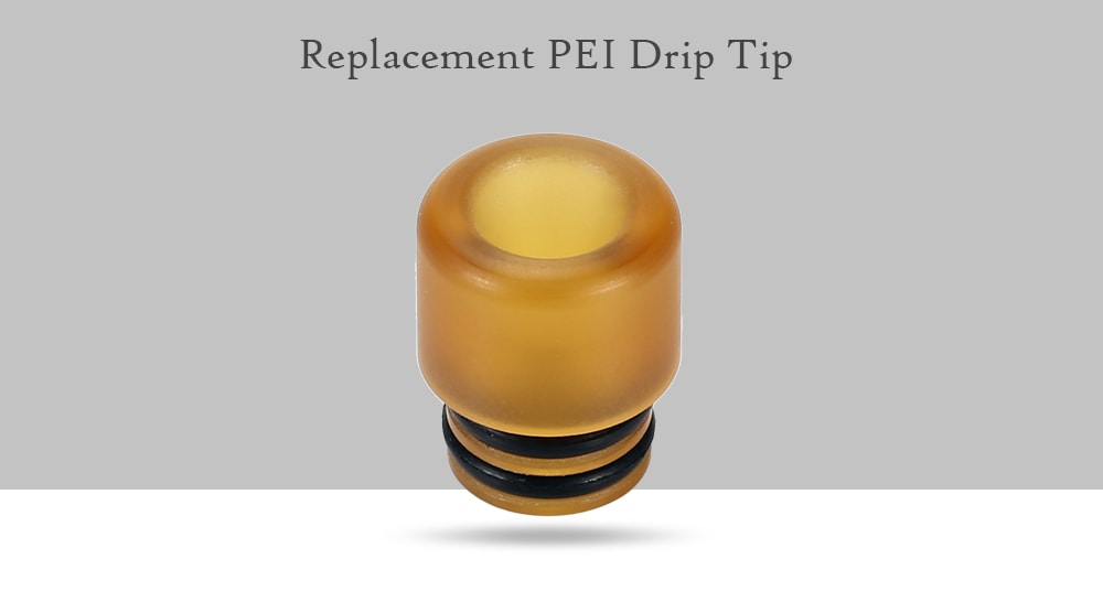 Replacement PEI Drip Tip for Coppervape Skyline RTA- Yellow
