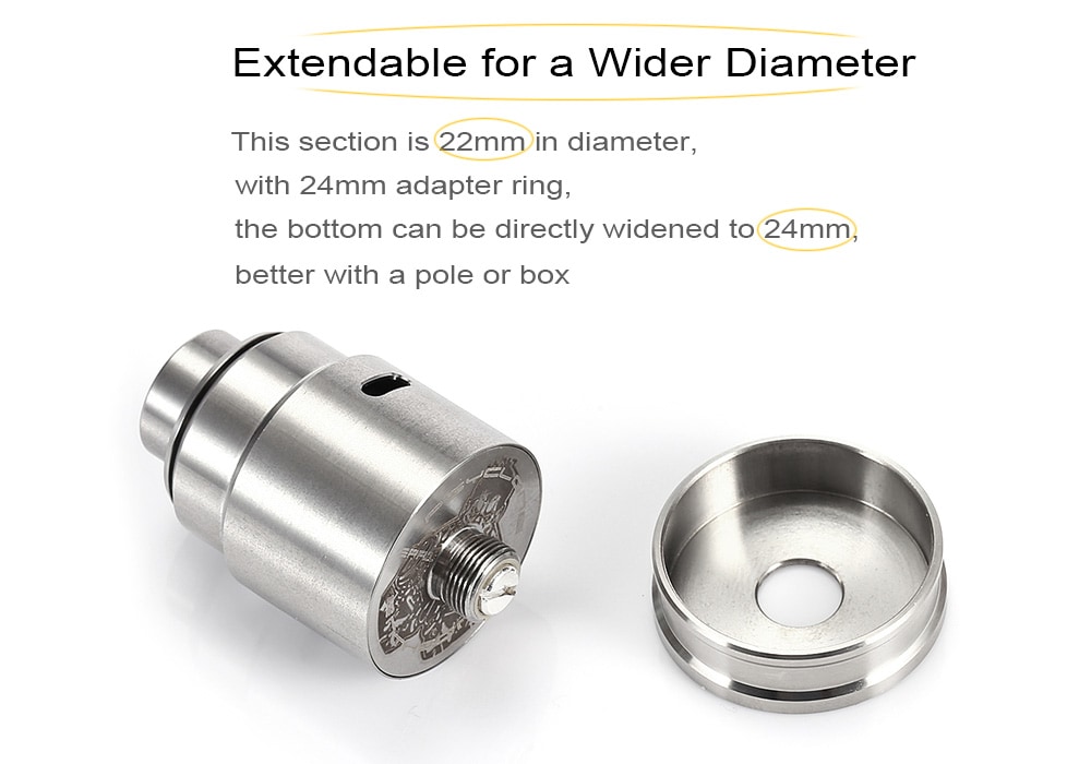 ST HA V3 Entheon RDA with 22mm Diameters for E Cigarette- Silver