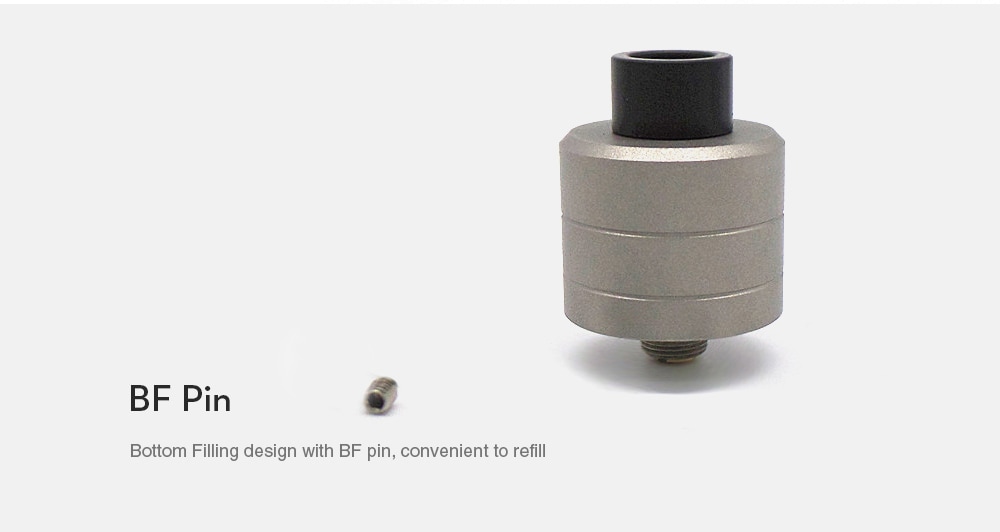 ST HA RDA with Side Airflow / BF Pin for E Cigarette- Silver