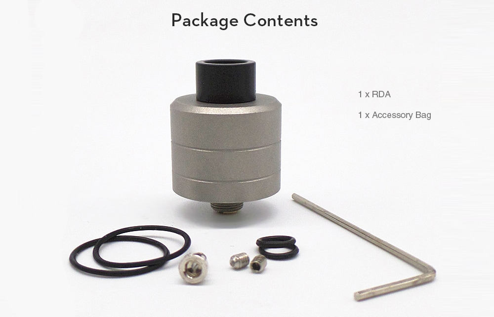 ST HA RDA with Side Airflow / BF Pin for E Cigarette- Silver