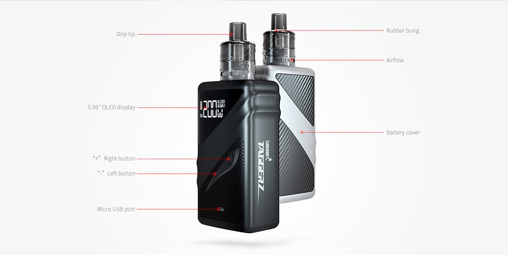 Smoant Taggerz 200W Vapor Kit with Disposable Tank- Black