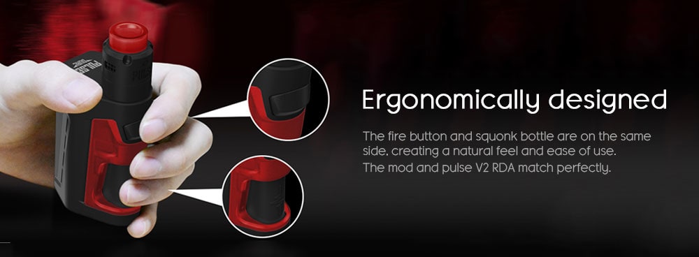 Vandy Vape Pulse Squonk Kit with Dual 18650 Batteries 2ml- Red