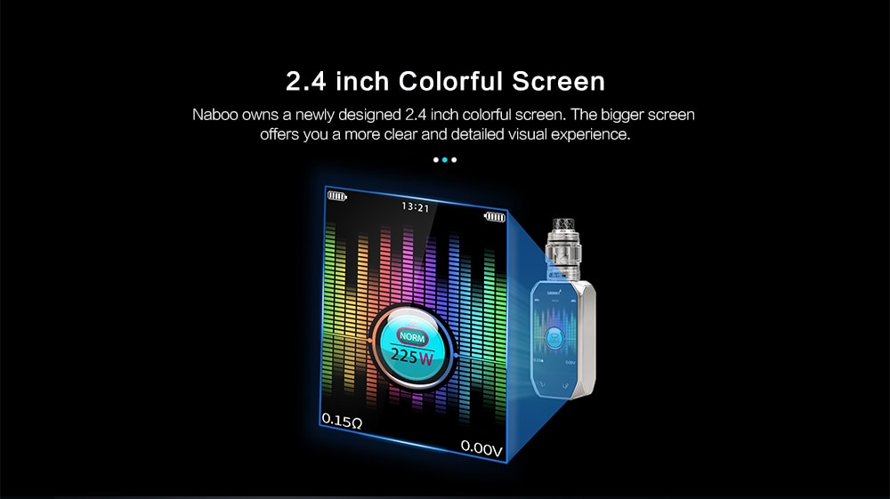 Smoant Naboo 225W TC Kit with Naboo Tank for E Cigarette- Black