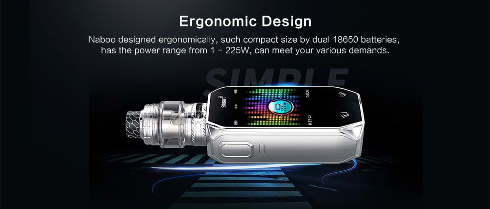 Smoant Naboo 225W TC Kit with Naboo Tank for E Cigarette- Black