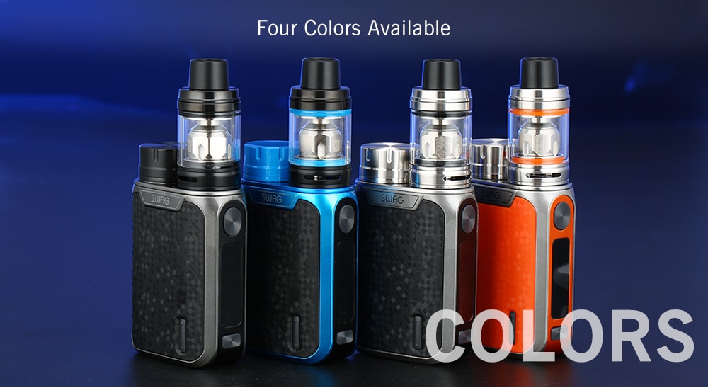 Original Vaporesso Swag 80W Mod Kit with 100 - 315C / 200 - 600F / 3.5ml / 0.4 ohm Clearomizer for E Cigarette- Blue