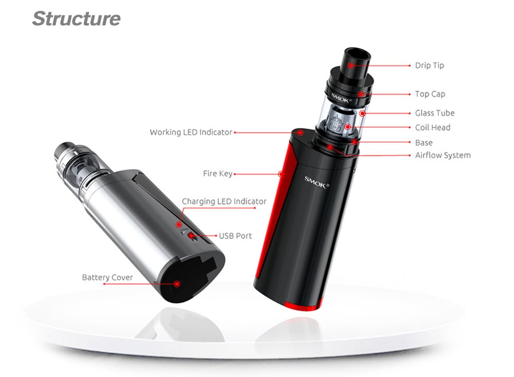 Smok Priv V8 with TFV8 Baby Full Kit 3.0ml / 60W / Supporting 1pc 18650 Battery for E Cigarette  - Colorful
