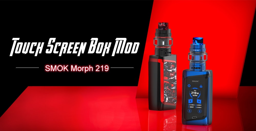 SMOK Morph 219 Touch Screen IQ-S Chip Various Modes 219W Mod Kits with TF219 Tank 6.0ml Standard Edition- Black
