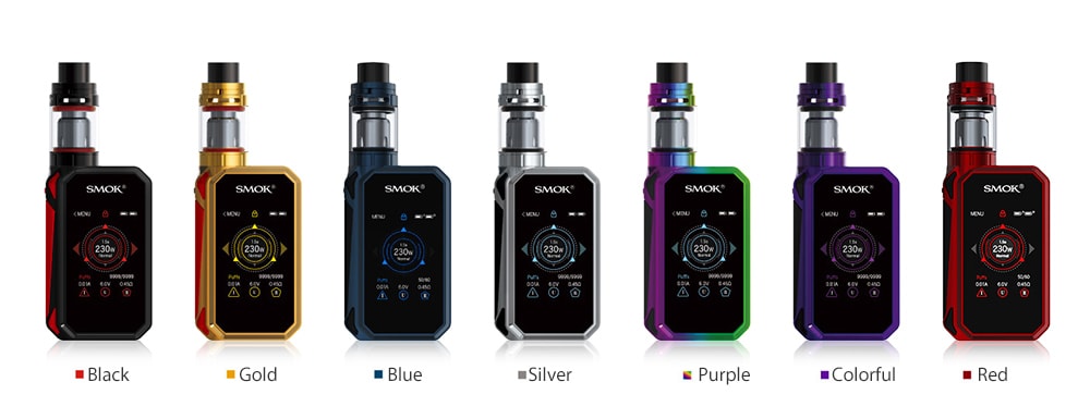 Original SMOK G - PRIV2 Kit with 1 - 230W / 100 - 315C / 200 - 600F / 4ml Clearomizer for E Cigarette- Golden