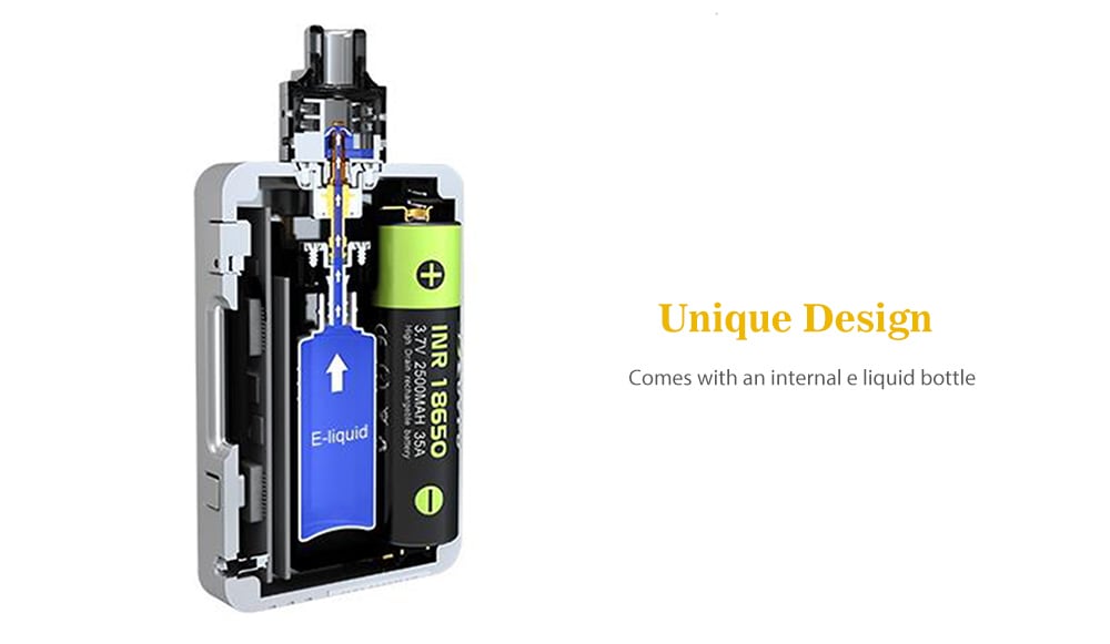 Original Hcigar VT Inbox Squonk Kit with Evolv DNA75 Chip / 1 - 75W / 100 - 300C / 200 - 600F for E Cigarette- Red