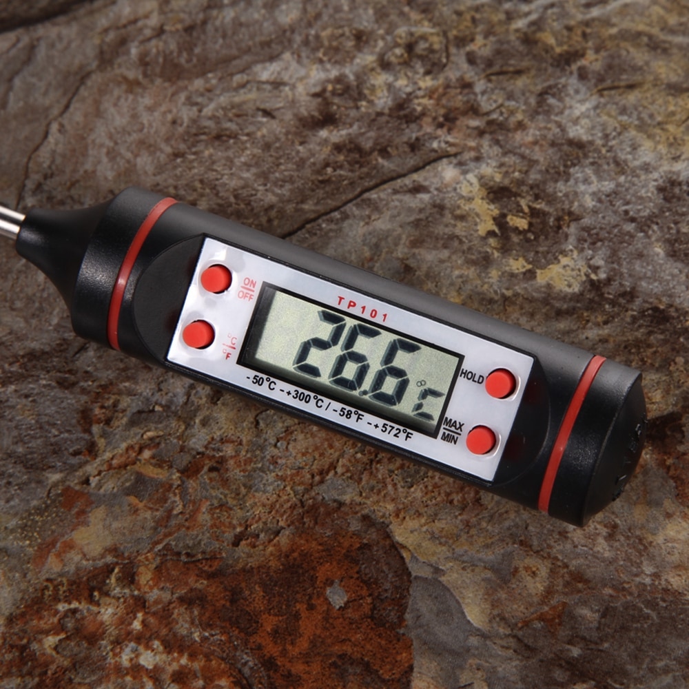 Pen Style Kitchen Digital Thermometer Meat Cake Candy Fry Food BBQ Dinning Temperature Household Thermometers- Black