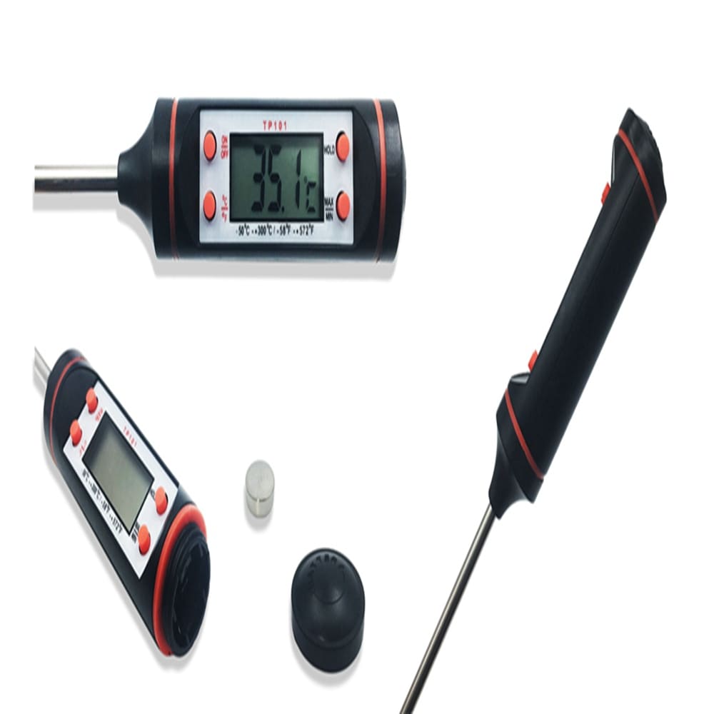Pen Style Kitchen Digital Thermometer Meat Cake Candy Fry Food BBQ Dinning Temperature Household Thermometers- Black