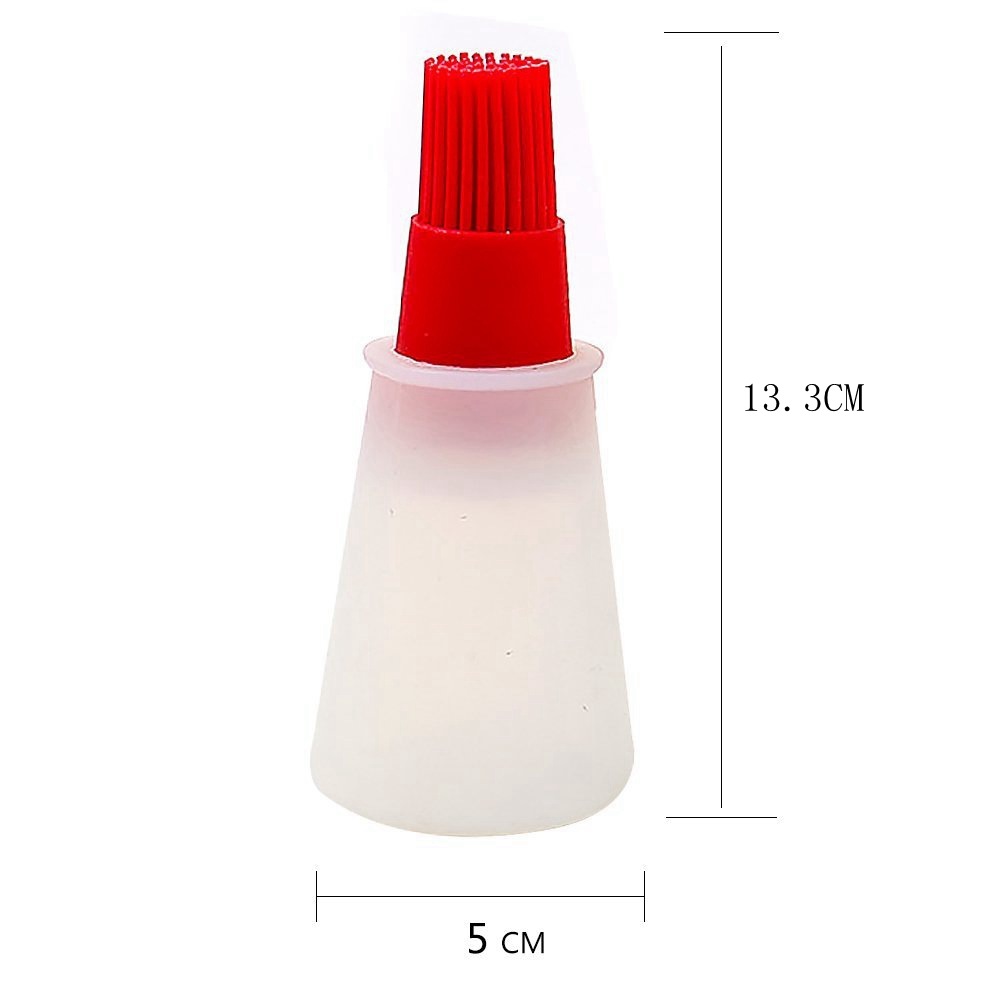 Silicone Barbecue Brush High Temperature Oil Brushs Baking Tools Barbecues Oils Bottle Sweeping Kitchen Utensils- Orange