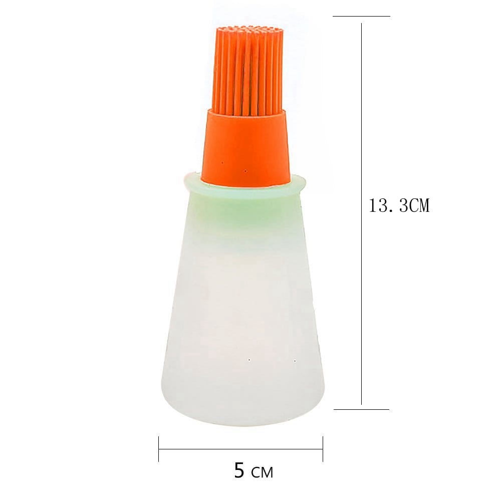 Silicone Barbecue Brush High Temperature Oil Brushs Baking Tools Barbecues Oils Bottle Sweeping Kitchen Utensils- Orange