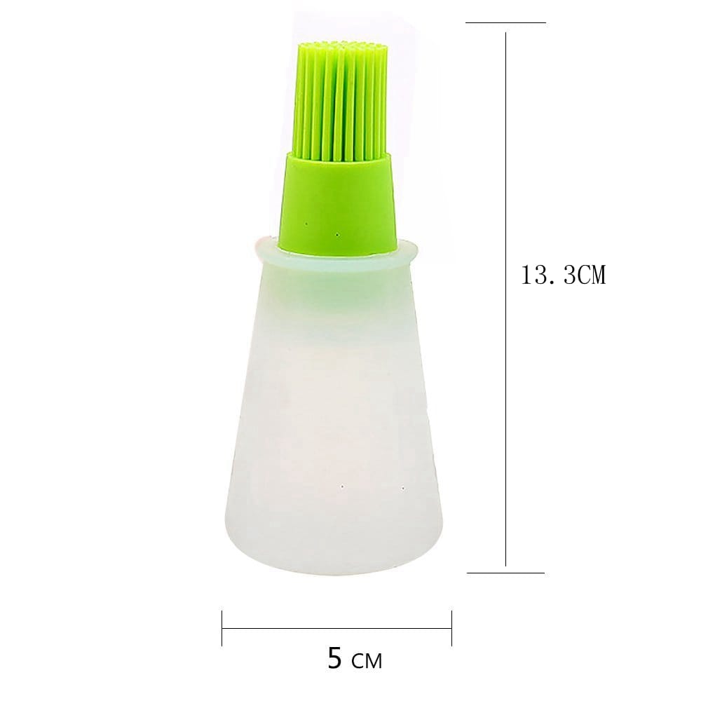 Silicone Barbecue Brush High Temperature Oil Brushs Baking Tools Barbecues Oils Bottle Sweeping Kitchen Utensils- Orange
