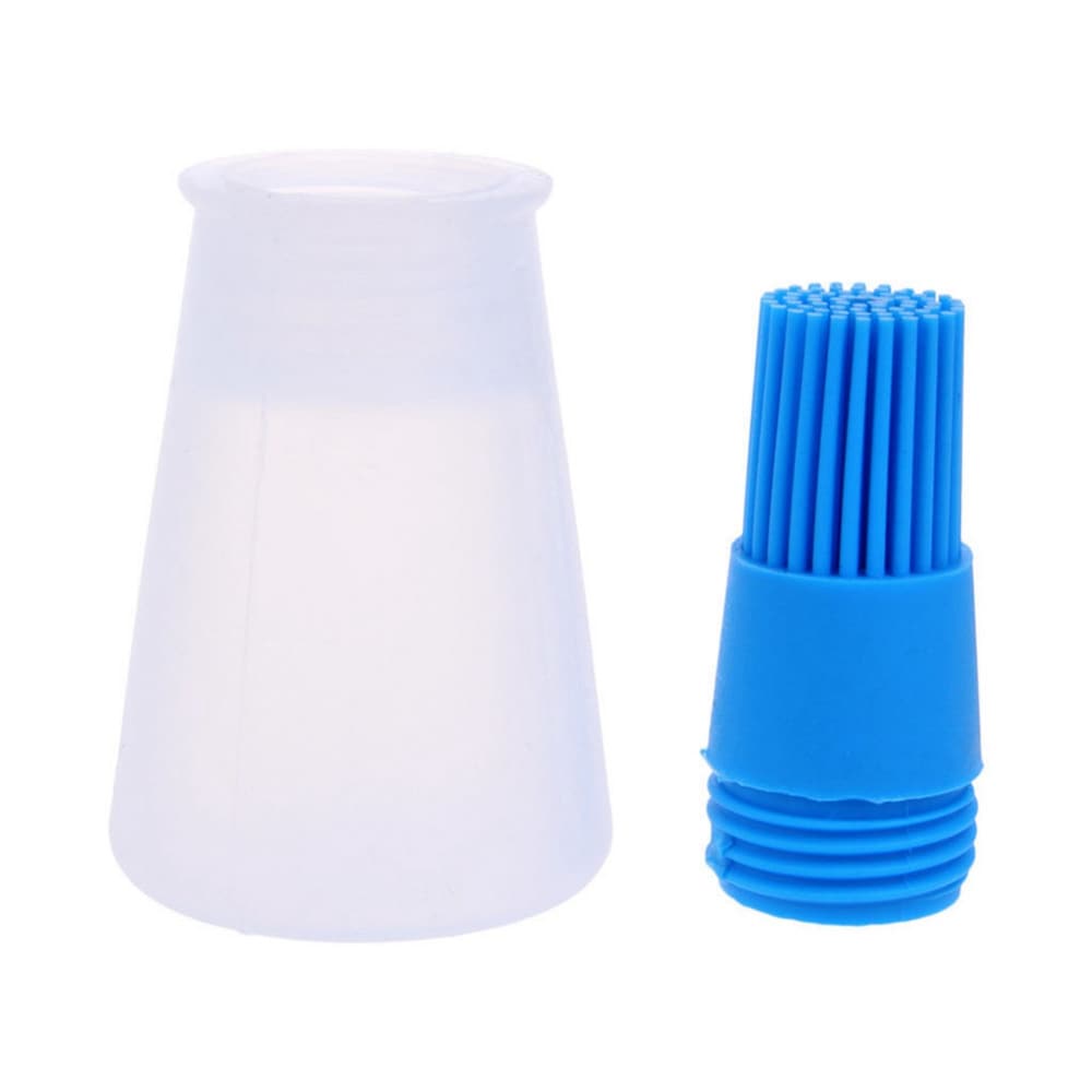 Silicone Barbecue Brush High Temperature Oil Brushs Baking Tools Barbecues Oils Bottle Sweeping Kitchen Utensils- Orange