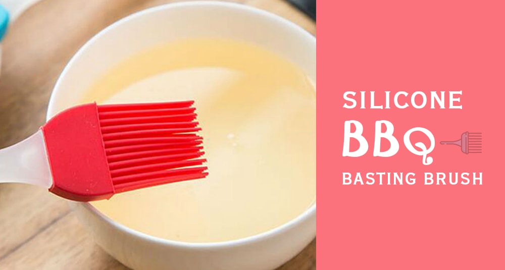 Silicone BBQ Basting Brush Grill Barbecue Seasoning Pastry Tool- Orange