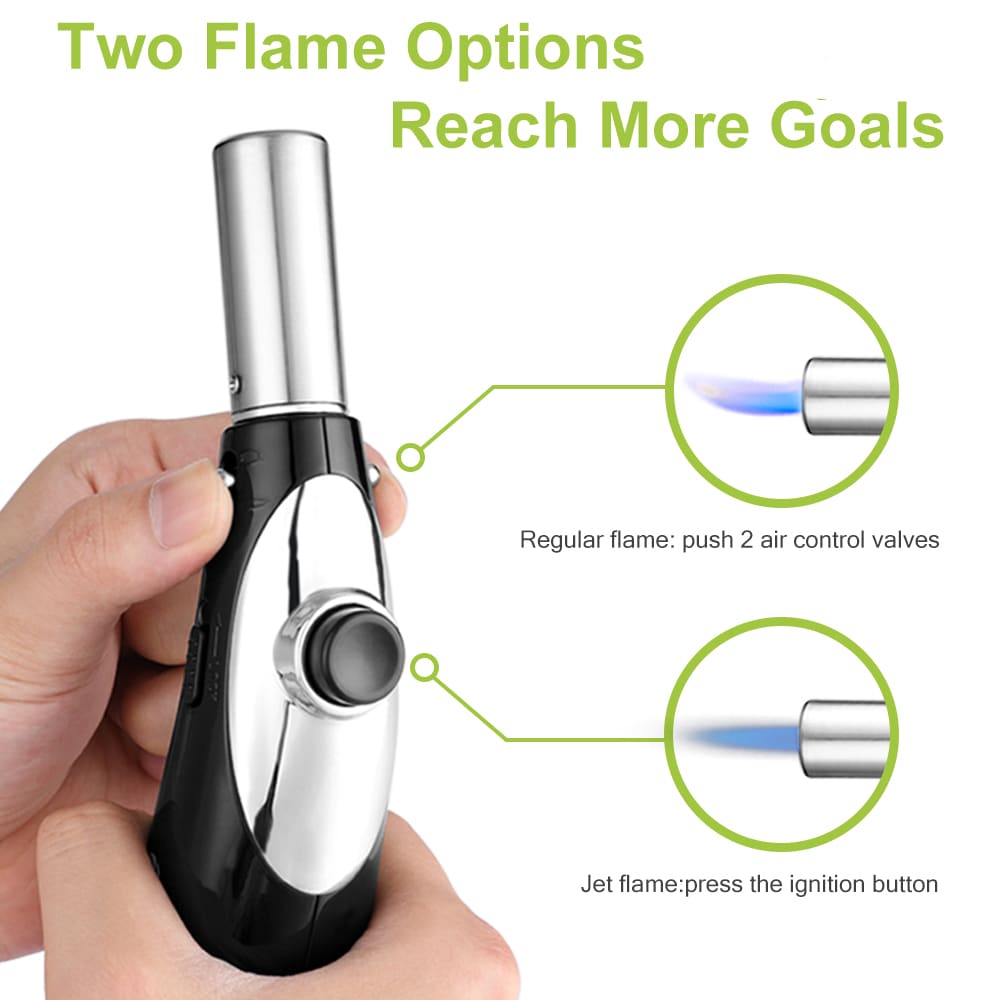 zanmini GF - 922 Multipurpose Refillable Butane Micro Torch- Black