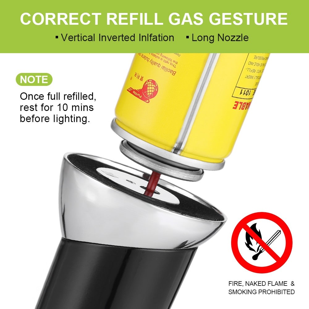 zanmini GF - 922 Multipurpose Refillable Butane Micro Torch- Black