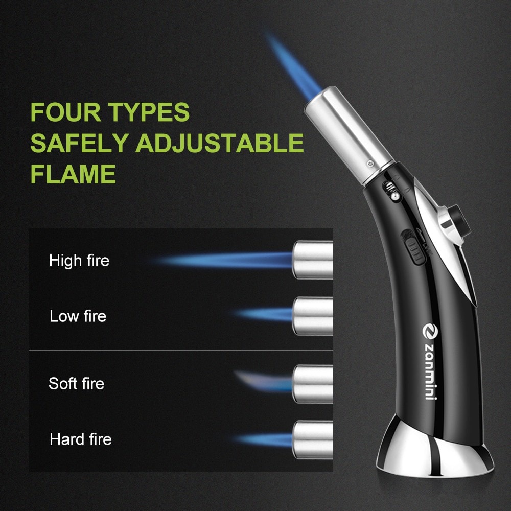 zanmini GF - 922 Multipurpose Refillable Butane Micro Torch- Black