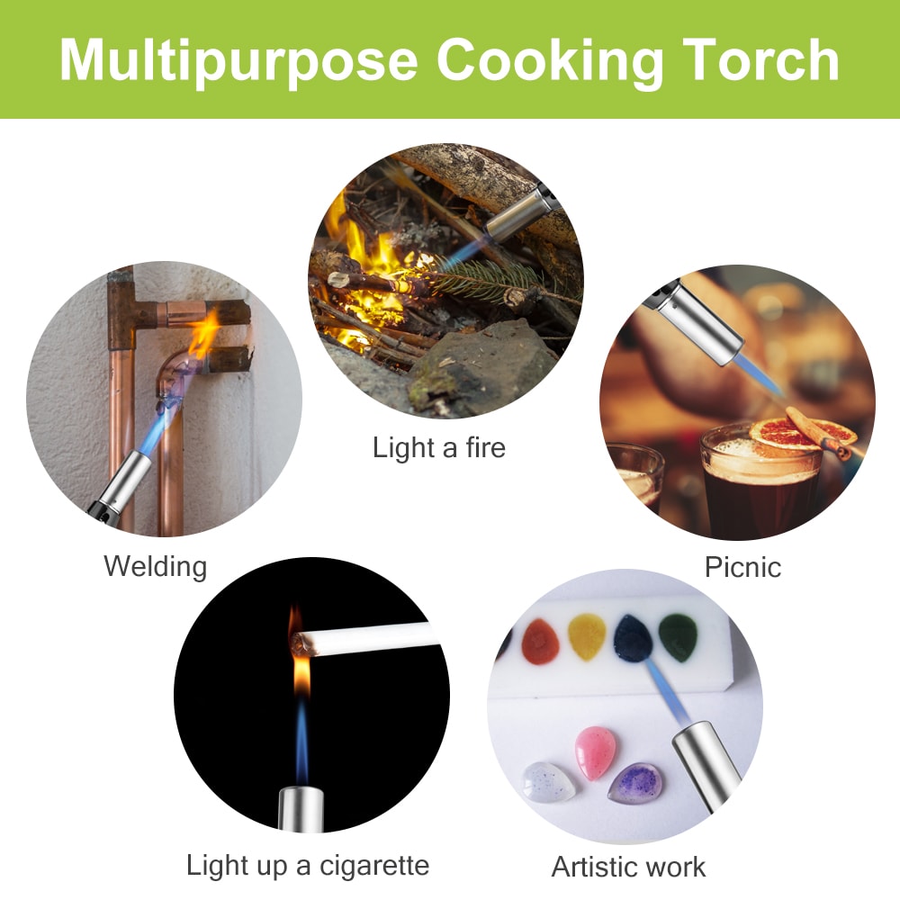 zanmini GF - 922 Multipurpose Refillable Butane Micro Torch- Black