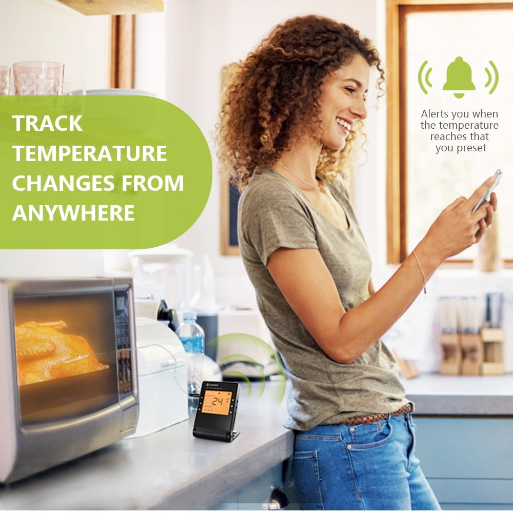 zanmini Pro - 04 Wireless BBQ Thermometer- Black