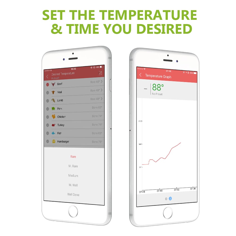 zanmini Pro - 04 Wireless BBQ Thermometer- Black