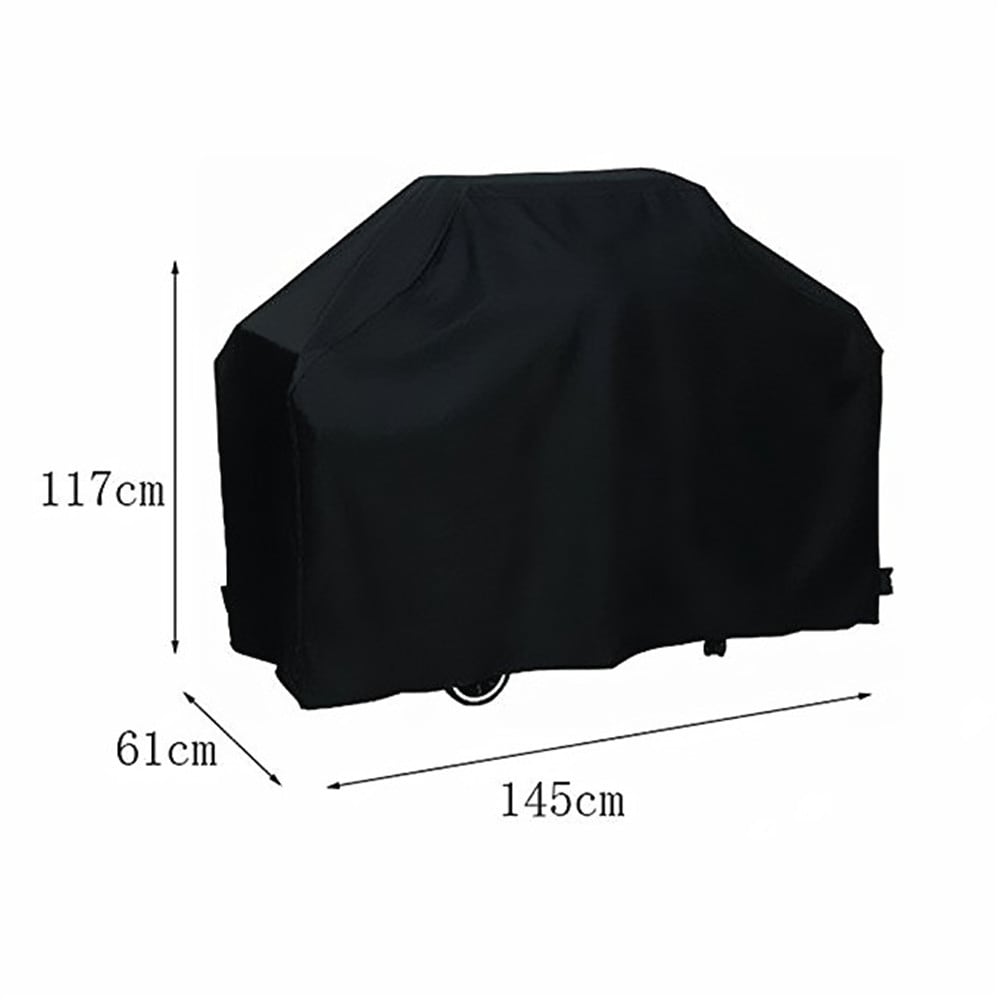 Veranda Grill Cover Durable BBQ Cover with Heavy-duty Weather Resistant Fabric- Black