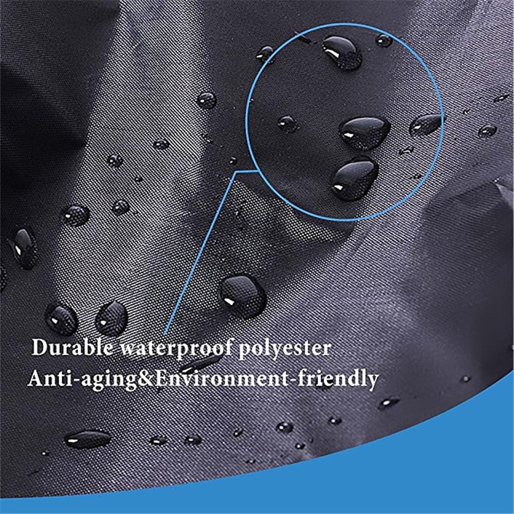 Veranda Grill Cover Durable BBQ Cover with Heavy-duty Weather Resistant Fabric- Black