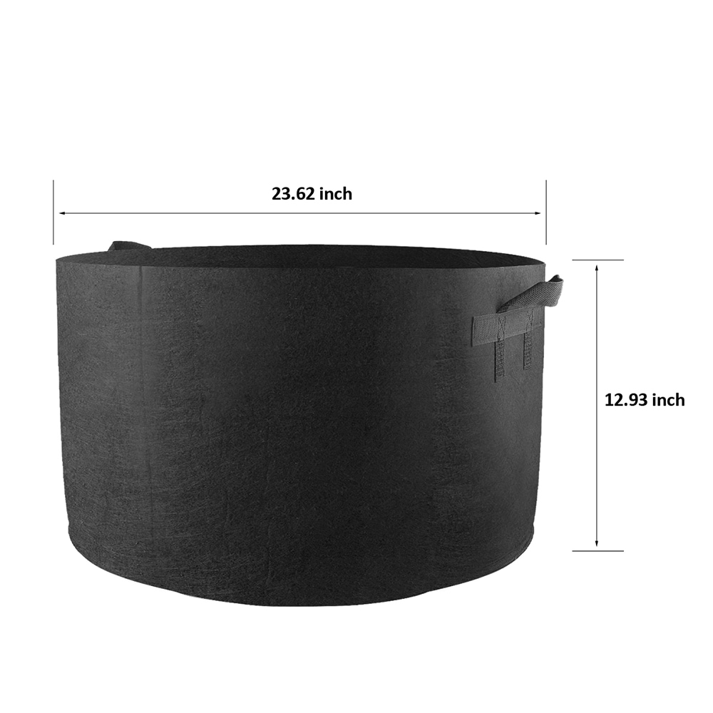 ZETOM Grow Bags, 20 Gallon Thickened Nonwoven Fabric Pots Nursery Garden Pots with Handles Plant Container- Black