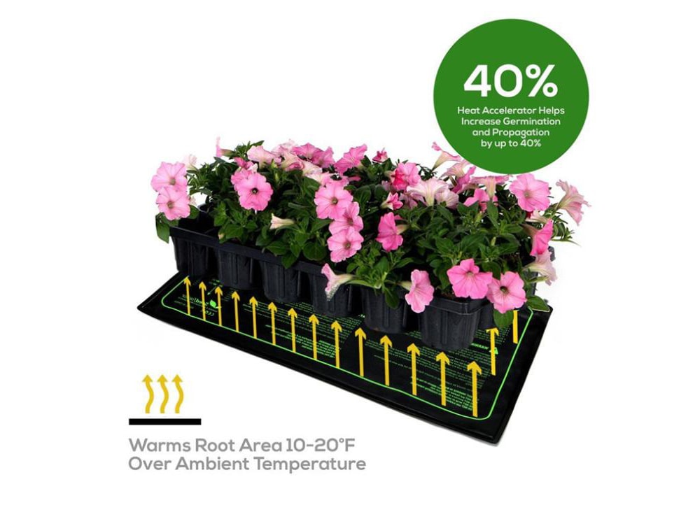 Small Grass Plant Nursery Silicone Heating Pad- Black UK Plug