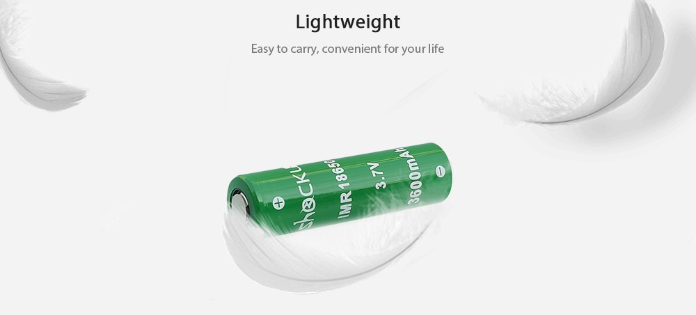 ShockLi IMR 18650 3600mAh High Drain 3.7V Rechargeable Battery Flat Top- 2PCS - Clover Green