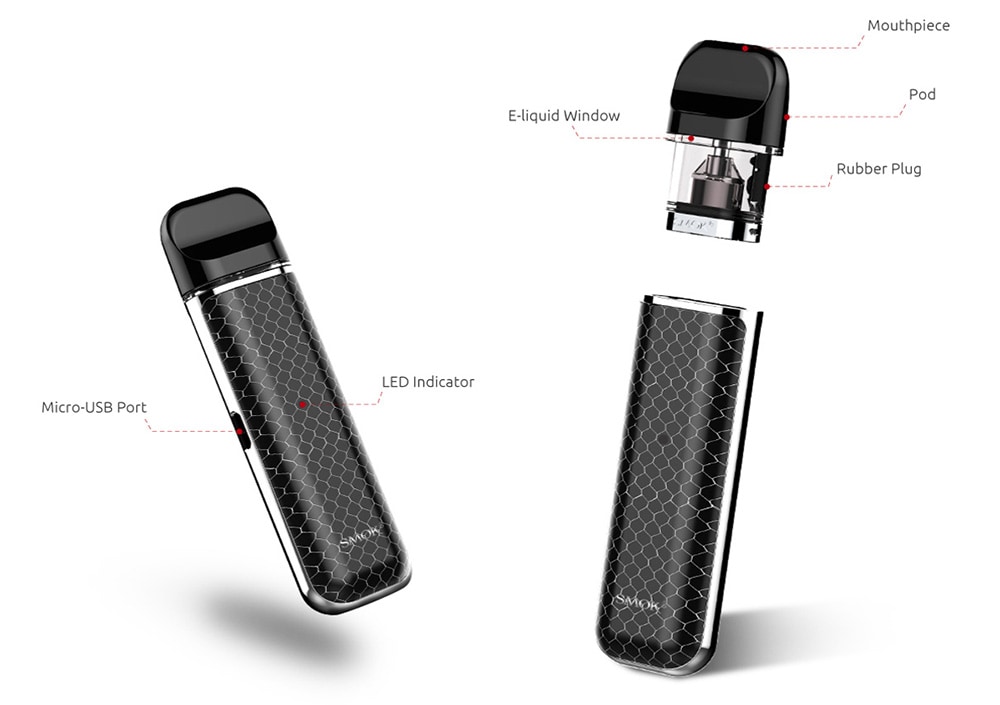 SMOK NOVO Kit with Built-in 450mAh Li-ion Battery- White